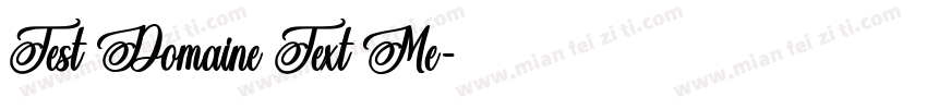 Test Domaine Text Me字体转换